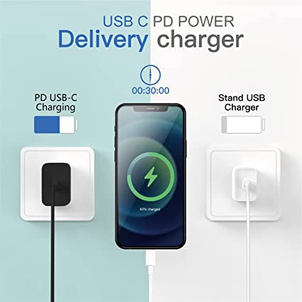 [Apple Mfi Certified] Iphone Charger Apple Block Usb C Fast Wall Plug With 6Ft Usb C To Lightning Cable For Iphone13/14/14 Plus/12/Pro/Pro Max/11/Air Pods Pro/Ipad Air 3/Min4 (Balck, 1Pack) #TOP3