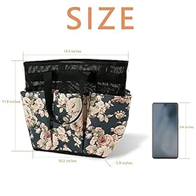 Heyduu Mesh Flower Printed Beach Small Tote Bag for Women - Workout Waterproof Pool 41CTORw5BMS. SS280