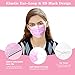 DC-BEAUTIFUL 100 Pcs Pink Disposable 3 Ply Earloop Face Masks,Fit for Adults