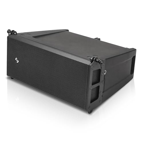 Image of Sound Town ZETHUS Series Dual 6.5 inch Powered Line Array Speaker with Class-D Amplifier, DSP, for Lounge, Club, Bar, Theater, Restaurant, Church, Black(ZETHUS-A26PW)