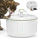 SHU UFANRO Pet Fountain Automatic Cat Water Fountain Dog Water Dispenser 70oz/2L Drinking Fountains Bowl with LED Light for Cat and Small Dogs