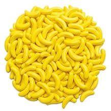 Banana Shaped Candy - 1 lb Bulk Bag of Crunchy Fruit Flavor Nostalgic Retro Treat