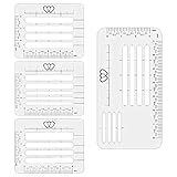 AIEX 4Pcs 4 Style Envelope Addressing Guide Plastic Stencil Templates for Letter, Greeting Cards,...