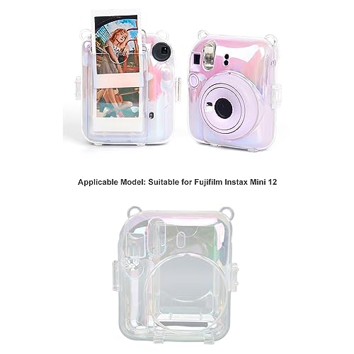 Estojo para Câmera Mini 12, Estojo Illusion Color Clear para Fujifilm Instax Mini 12, Capa Protetora