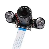 IR-Cut, 500 MP, Brennweite 4 mm, mit Infrarotlicht, 2 Stück für Raspberry Pi