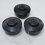 3x Fadenkopf mit Tippautomatik. Technische Daten: Gewindeaufnahme: M10 x 1,25. Gewindeart: Linksgewinde. Fadenstärke: 2,4mm. Fadenlänge pro Kopf: ca. 2,5m. Passend für alle Motorsensen mit einem M10 Linksgewinde mit einer 1,25 Windung wie Powermat, Erman, Fuxtec, Brast, Timbertech usw.