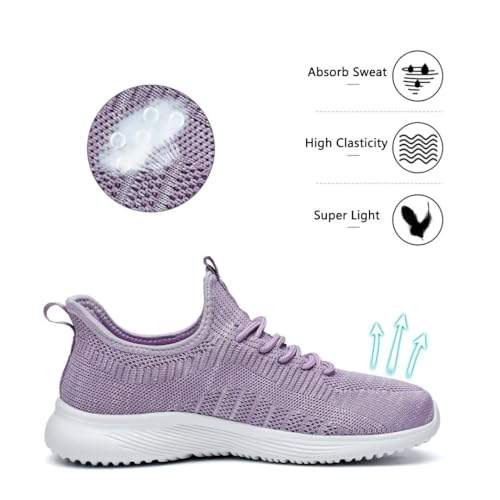 Lamincoa Womens Walking Shoes Slip On Lightweight Memory Foam Cheer Sneakers for Tennis Gym Running Workout Yoga3