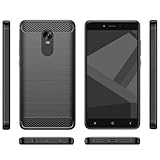 HTXWXJC Case for Redmi Note 4X Case, Redmi Note 4 Case, 2016100 Case, Slim Thin Carbon Fiber TPU Rubber Protective Cases Anti-Scratch Shockproof Cover for Xiaomi Redmi Note 4X Black