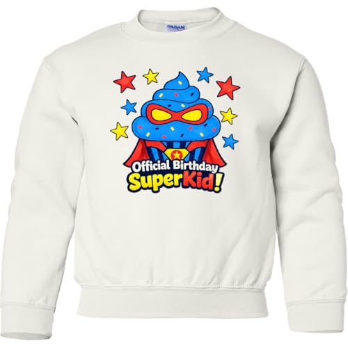 inktastic Superhero Cupcake Design Kids Birthday Youth Sweatshirt Youth X-Small