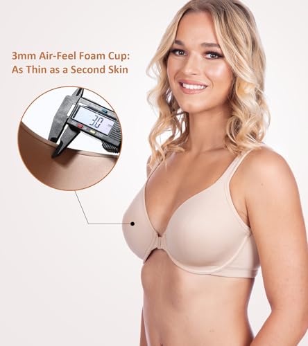 HACI Front Closure Posture Everyday Bra for Women Full Coverage Plus Size Bra Raceback4