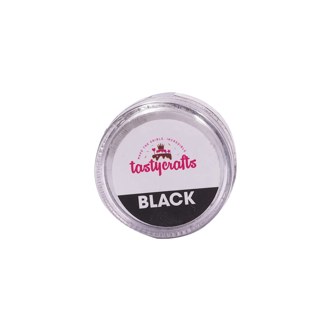 Tastycrafts Luster Dust | Pearl Dust | Edible Product for Cake Décor | Luster Dust for Painting on Cakes and Chocolates | Glittering Shiner Dust | Luster Color Dust, 4.25 gm - Black (B09KHC4518) Amazon Price History, Amazon Price Tracker