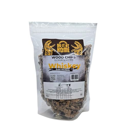 Do It At Home - Chips de madera para ahumar, barril de whisky, 2 L (500 g) para carne, verduras, pescado, barbacoa, 100% natural