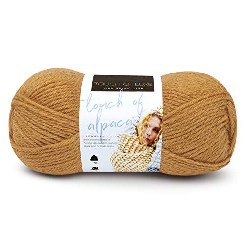 Lion Brand Yarns 674-158 Touch of Alpaca - Ovillo de lana, acrílico, color dorado (20,32 x 7,62 x 7,62 cm)