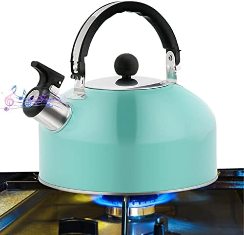 Whistling Kettle 1.8 L Stainless Steel Whistling Kettle For Stove Traditional Stove-Top Kettle With Whistle Stove Top Kettle Camping Whistling Kettle Teapot Coffee Pot Perfect For Indoor Or Outdoo