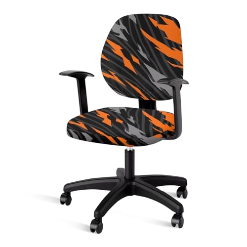 ELEDIZI Office Chair Covers Stretchable Camo Cool Gaming Chair Cover 2 Pc Desk Chair Cover Universal Computer Chair Cover no Arms Decorative Chair Covers with Elastic Band Rolling Chair Slipcover