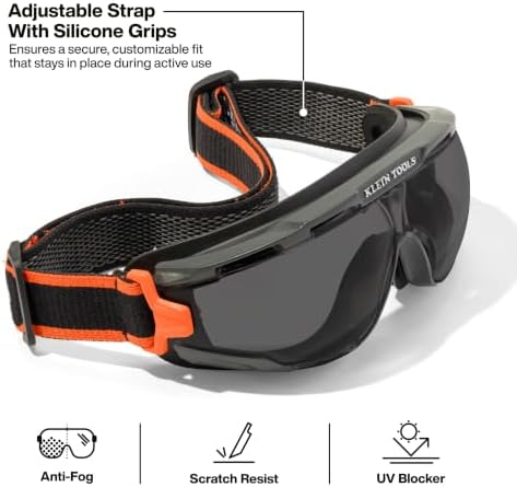 Klein Tools 03611 Compact Safety Goggles, Shaded Lens, ANSI Z87.1+ — 사진 4