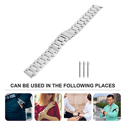 VILLCASE Compatível para Galaxy Relógio de Prata 3 Faixa De Relógio de Metal Relógio Pulseira de Tir