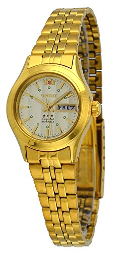 ORIENT FNQ0400FC Women's Gold Tone Stainless Steel 3 Star Gold Dial Automatic Watch