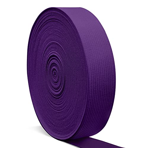 Elastic Bands For Sewing 1 Inch, Hengiee Braided Elastic For Wigs, Waistband, Skirt, Pants, Headband, Bed Sheets, Kids Clothes, Craft Diy Projects(Purple, 12 Yard） #TOP23