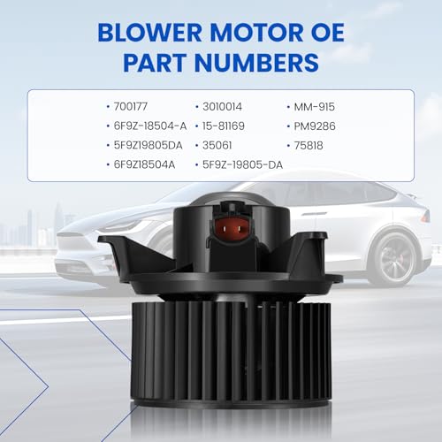 Image of HVAC Blower Motor 700177 Compatible with Ford Five Hundred /Freestyle 2005-2007, Compatible with Mercury Montego, 6F9Z18504A, 75818, A /C Blower Motor Assembly