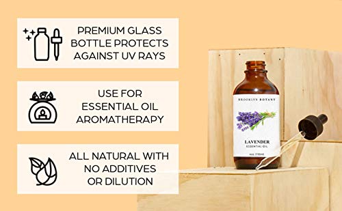 Brooklyn Botany Lavender Essential Oil – 100% Pure And Natural – Therapeutic Grade Essential Oil With Dropper - Lavender Oil For Aromatherapy And Diffuser - 4 Fl. Oz #TOP5
