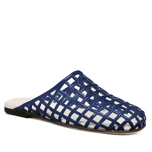 Clear Jelly Shoes for Women Slip on Jelly Mesh Slides Comfortable Closed Toe Flats Sandals Summer Beach Slippers.