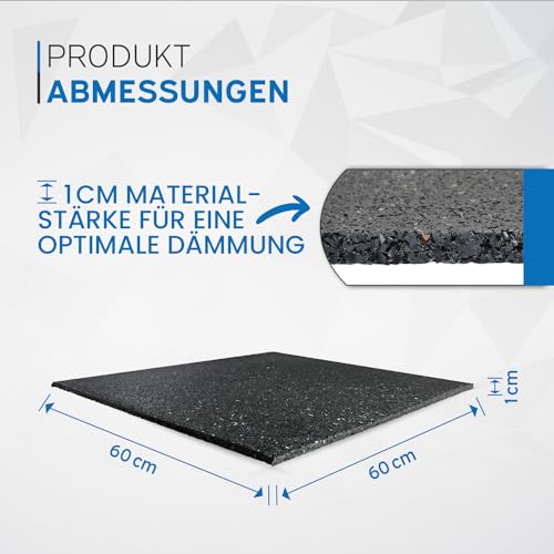 Image of kor4u Antivibration Mat 60 x 60 x 1 cm Sound Insulation Washing Machine
