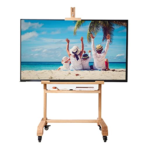 Soporte móvil para TV hasta 55 pulg con ruedas y bandeja