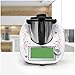 Adesivo di protezione compatibile con robot da cucina Thermomix TM6, design adesivo, accessorio da cucina, impermeabile, autoadesivo RX042 (21 tralci di fiori)