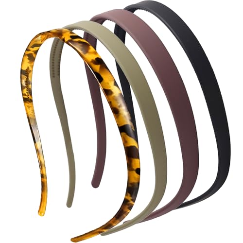 MUNSKT 4 Pcs Headbands Sunglasses Headband for Glasses Wearers No Headache Headband For Glasses Wearers Cloth For Women Flex No Pressure Fashion Thin Headbands Non Slip Solid Color