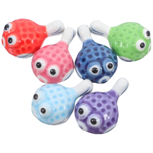OHPHCALL 6個 日式和風かわいい色製箸置きホルダー 食卓用セラミックフォークレスト 耐久性と清掃簡単な愛らしい箸スタンド プレゼントに
