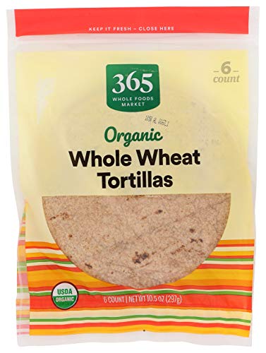 365 By Whole Foods Market, Tortillas Whole Wheat Organic 6 Count, 10.5 Ounce #TOP29
