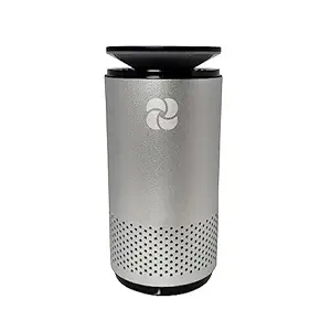 KIKI PURE A2 UV & HEPA Portable Air Purifier - 5.6in tall, 11 oz. Ideal for Travel, In-Car, SILVER.