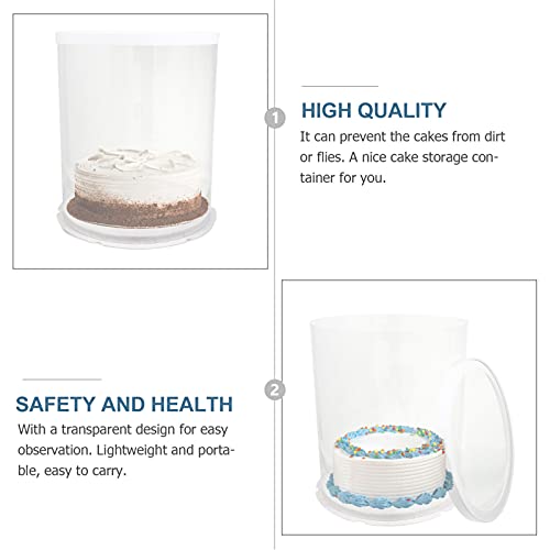 Jojofuny Cupcake Container 13X13X12 Inches Round Clear Cake Boxes, Cake Containers Carriers With Dome Lids And Cake Boards, White Paper Bakery Box Gift Packing Box Single Cupcake Boxes #TOP1
