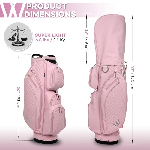 Luxury PU Leather Golf Cart Bag