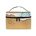 Produktbild Bigjoke Make-up-Tasche, für den Sommer, Sandstrand, tragbare Reisetasche, großer Druck, Kosmetiktasche, Organizer, Fächer für Mädchen und Frauen