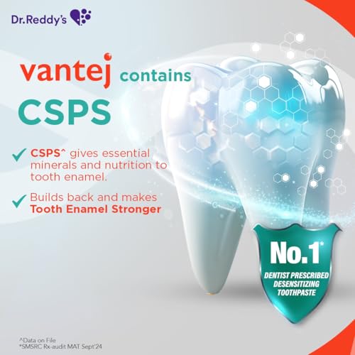 Image of Vantej Dr. Reddy's Toothpaste For Sensitive Teeth | Extra Foaming Action With Refreshing Flavor For Everyday Use | Toothpaste Combo Pack Offer | 100G X 3