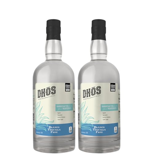 Dhos Blanco Tequilla Free Non-Alcoholic Tequila Spirit Alternative - 2 PACK - 750ml Bottles