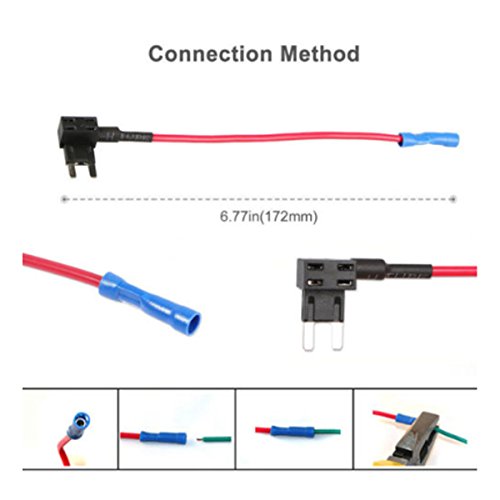 ZOOKOTO 12V Car Add-A-Circuit Fuse 30A TAP Adapter Small ATO ATT Blade Fuse Holder 30Amp - Thumbnail 2