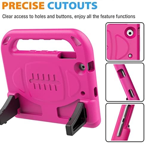 Surom Kids Case for iPad Mini 1 2 3 - Light Weight Shock Proof Handle Stand Cover Case with Built-in Screen Protector for iPad Mini 1 / iPad Mini 2 / iPad Mini 3 - Rose Pink