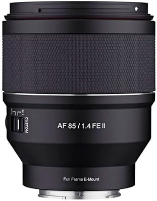 Samyang AF 85mm F1.4 II FE para Sony E - lente de retrato APS-C y formato completo con enfoque automático distancia focal fija para cámaras sin espejo con sistema Sony E Mount