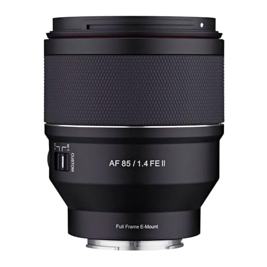 Samyang AF 85mm F1,4 II FE kompatibel mit Sony E – Autofokus Vollformat & APS-C Portait Festbrennweite für spiegellose Systemkameras Alu Gehäuse Wetterschutz Objektiv