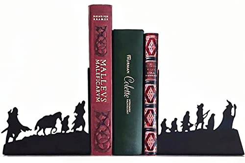 Home Decor Bookends for Heavy Books- Book Ends to Hold Books in Office- Book Organizer for Kids Room- Bookends for Shelves- Black Home Decor Accents