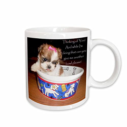 3dRose Shih Tzu Puppy Thinking of You 15oz Mug