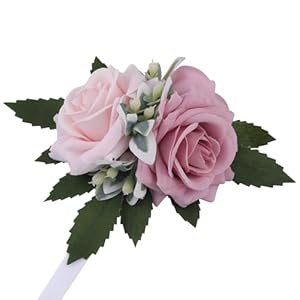 Pet Collar Flower Dog Wedding Flower Bow Tie Dog Floral Collar Flower for Collar Removable Pet Collar Flower Accessory for Wedding Ceremony Dogs Cats Puppies Grooming (Purple Pink)