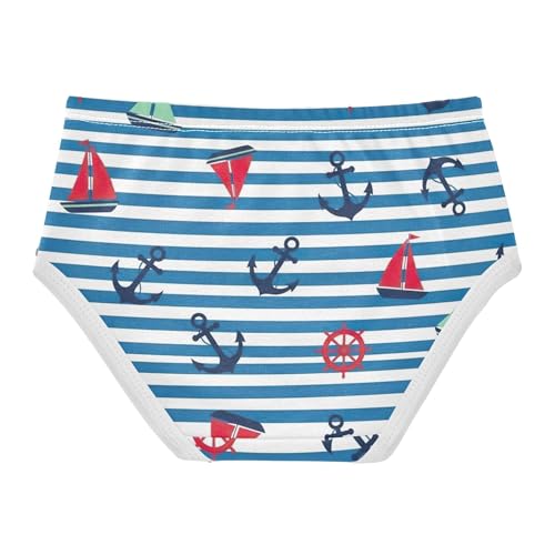 Fun Toddler Underwear Floral 2t Cotton Panties Little Girl Navy Blue Anchors Blue Stripe Kids Briefs Undies2
