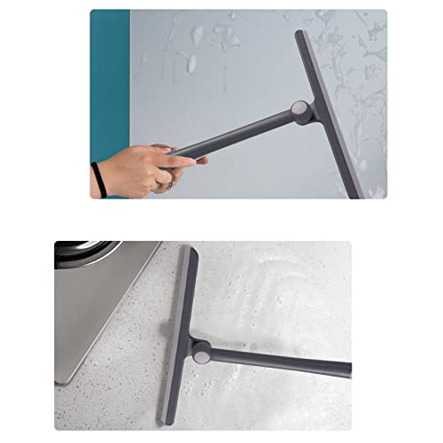 Rodo de porta de vidro para chuveiro - Rodo de chuveiro multifuncional com cabeça de limpador de vid