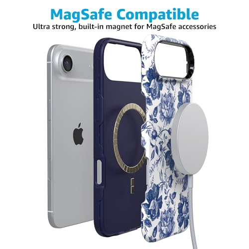 Casely iPhone 17 Air Case | Rose to Fame | Blue & White Floral | Bold Protective Design | Compatible with MagSafe by Casely - Used condition - Image 6