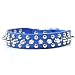 BouBou Pics en Cuir cloutés Ronds et Petit Collier Champignon Chien Collier Bulldog