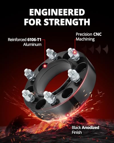 Image of EVIL ENERGY 6x5.5 Wheel Spacers 1.25 inch, 106 mm Bore Hubcentric M12x1.5 Studs